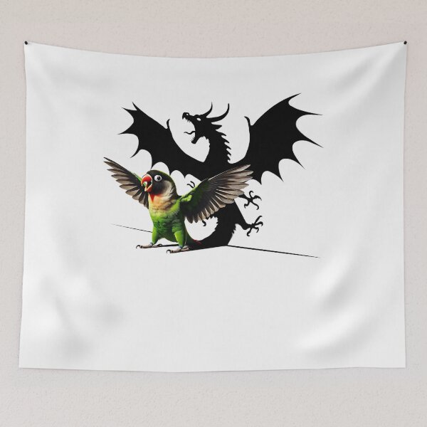 Item preview, Funny Screaming Black-cheeked Lovebird Parrot Dragon Lover Meme designed and sold by Kimberley King Art  King Art.