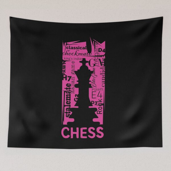 Item preview, chess chess logo newspaper pink - chess king for players and clubs designed and sold by AndreMi.