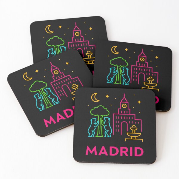 Item preview, Madrid Neon Skyline Collection: Futuristic City Lights designed and sold by Design_Your_Day.