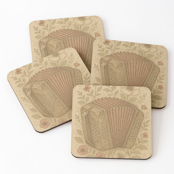 Item preview, Vintage Bandoneón Illustration – Botanical Sepia Sketch designed and sold by Meandmyshop.