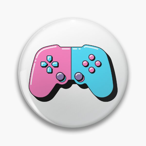 Aperçu de l'œuvre Manette de jeu bleu rose, pop art créée et vendue par artskill2k17.