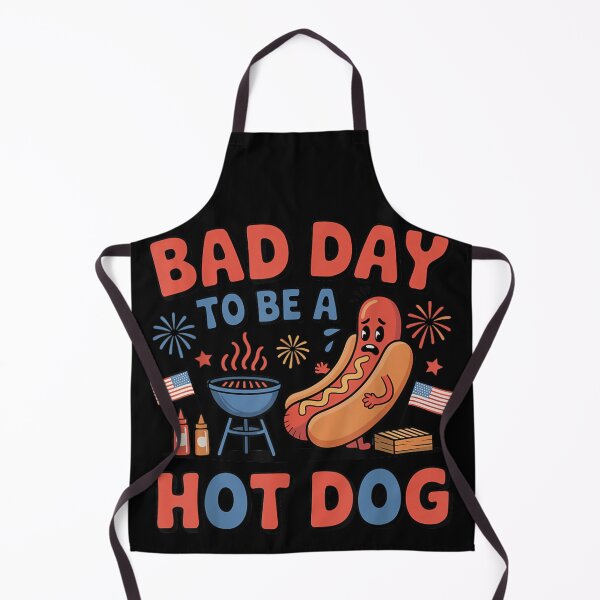 Item preview, Bad Day to Be a Hot Dog Funny BBQ Fourth of July T-Shirt designed and sold by DunciOcukino.