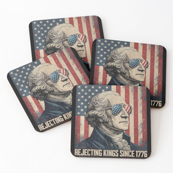 Item preview, Rejecting Kings Since 1776 George Washington Sunglasses Vintage USA Flag T-Shirt designed and sold by LizzyKeiko.