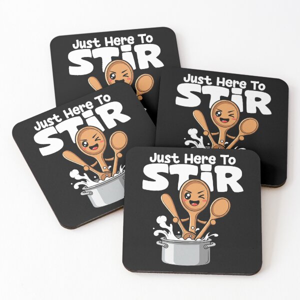Item preview, JUST HERE TO STIR - CHEF GIFT designed and sold by KEF Custom.