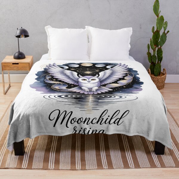 Item preview, Moonchild Rising – Mystical Owl and Lunar Phases Art designed and sold by LaLi-Designs.