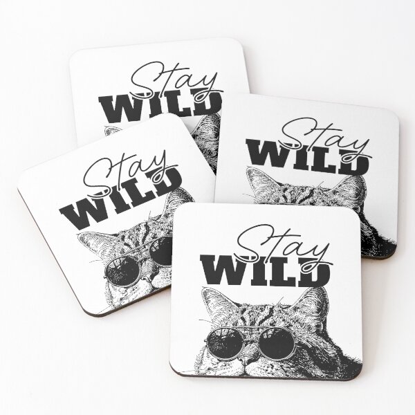 Item preview, Chilled Chubby Cat with sunglasses says Stay Wild designed and sold by Maud Tee Art.