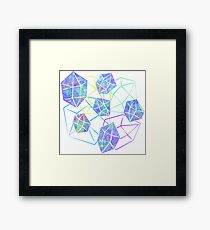 Blue Crystal Prisms Framed Print