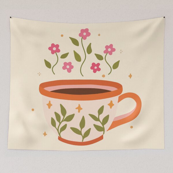 Item preview, Floral tea cup designed and sold by BrownHorse90s.
