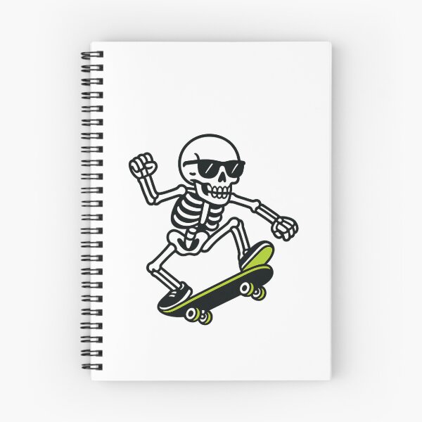 Artikelvorschau, Skateboarding-Skelett - Edgy Cartoon Skate Art entworfen und verkauft von OnPointOutfits.