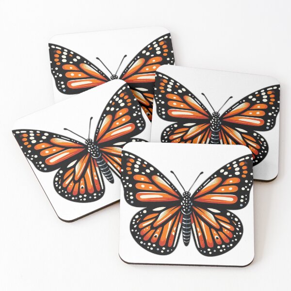 Item preview, Monarch Butterfly Cartoon - Bright Orange & Black Butterfly Art designed and sold by Confuzz1ed.