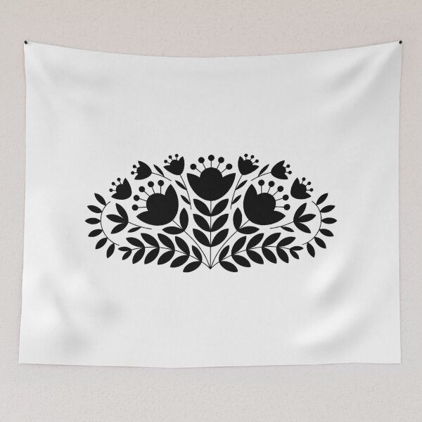 Item preview, Black floral motif  designed and sold by jkrphoto.
