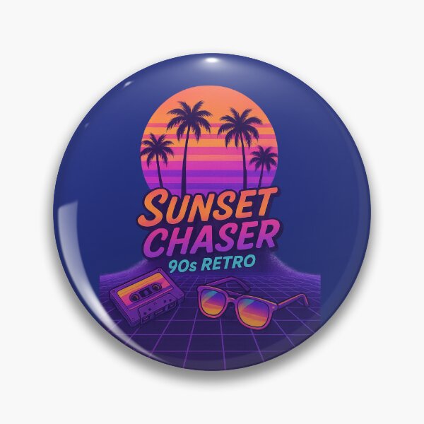 Item preview, Sunset Chaser – 90s Retro Vaporwave Design designed and sold by Aube11.