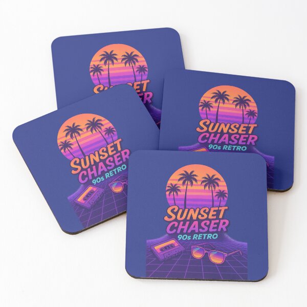 Item preview, Sunset Chaser – 90s Retro Vaporwave Design designed and sold by Aube11.