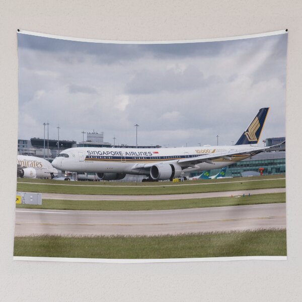 Item preview, MAN from SIN Singapore Airlines 10,000th Airbus Sticker designed and sold by Skyframe Aviation.
