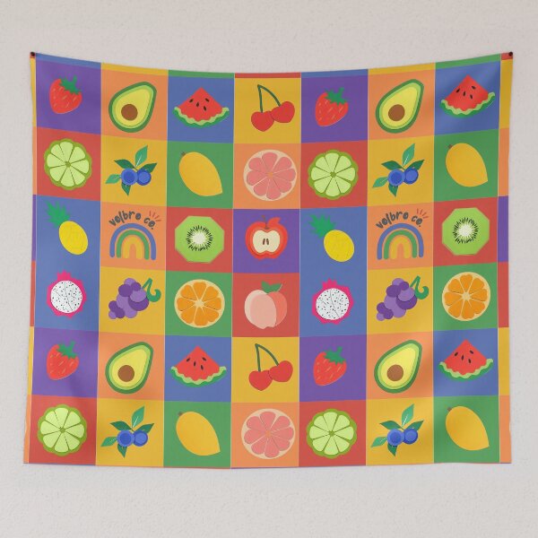 Item preview, Bright Funky Fruit Grid designed and sold by VolbroCo..