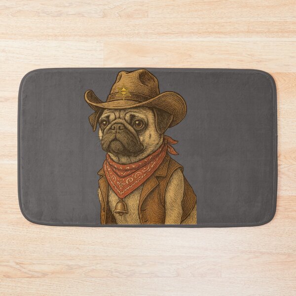 Item preview, “Sheriff Pug – The Boss in the Wild West” designed and sold by MitMopsundHerz Rosinchens_Welt.