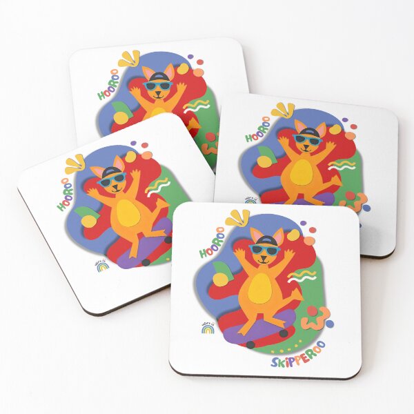 Item preview, Hooroo Skipperoo – Kangaroo on a Skateboard designed and sold by VolbroCo..