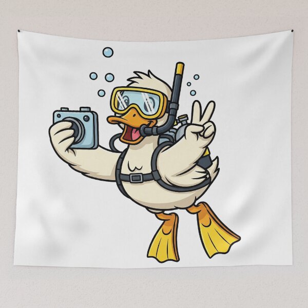Item preview, Scuba Selfie Duck – Diving Duck with Underwater Camera designed and sold by MzulhilmiZam.