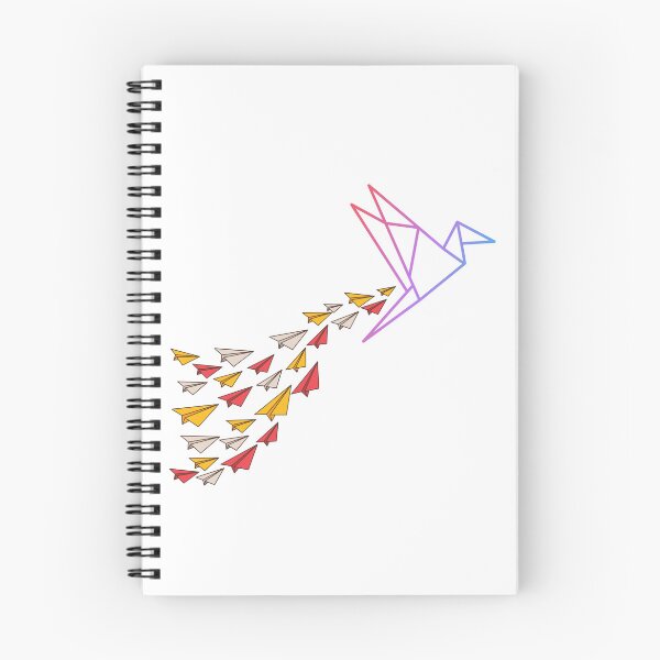 Item preview, Origami Bird Leads Paper Planes on a Skyward Trail of Dreams designed and sold by BelieveG.