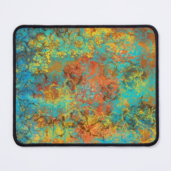 Item preview, Turquoise, Copper, and Gold Textures Abstract designed and sold by Jessielee72.
