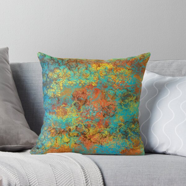 Item preview, Turquoise, Copper, and Gold Textures Abstract designed and sold by Jessielee72.