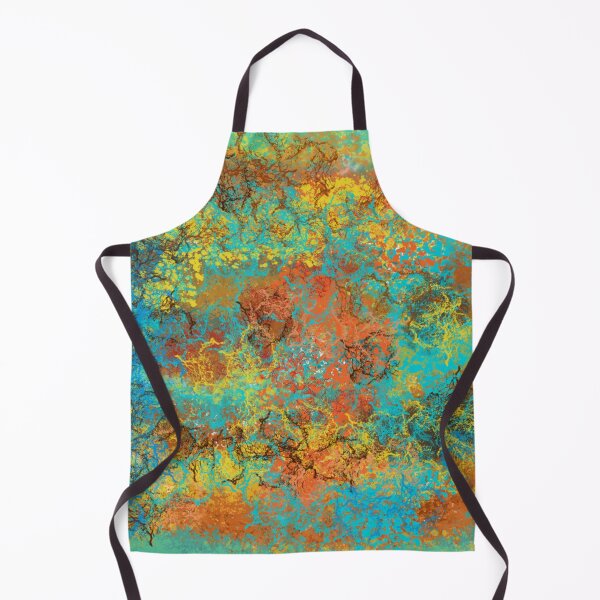 Item preview, Turquoise, Copper, and Gold Textures Abstract designed and sold by Jessielee72.
