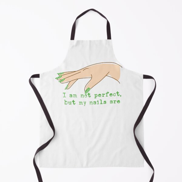 Item preview, Not Perfect, But My Nails Are – Green Nail Lover Quote designed and sold by EmeraldeaArt.