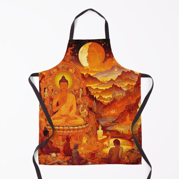 Item preview, Buddha in Avici | Mystical Buddhist Wall Art for Spiritual Spaces designed and sold by Stoneflower-Art.