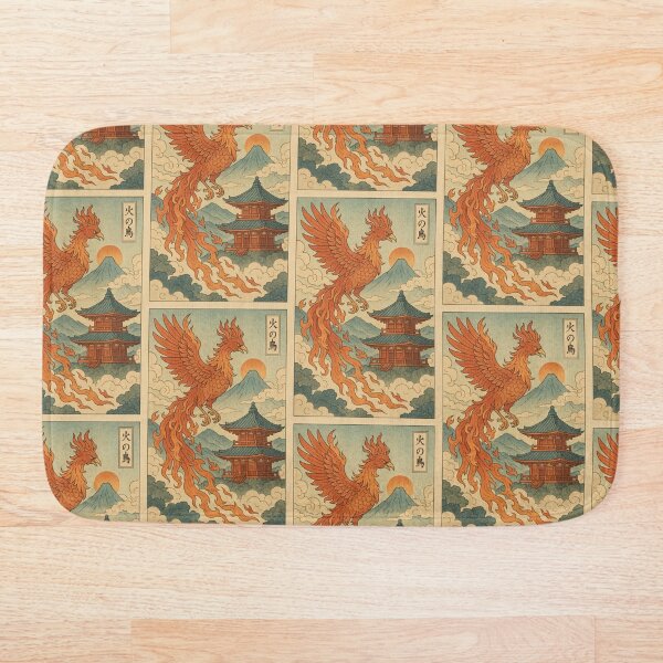 Item preview, El ascenso del Fénix – Llama del templo Ukiyo-e designed and sold by KMChronicles.