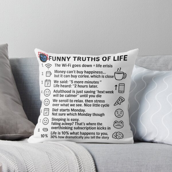Item preview, Funny Truths of Life | Colorful Snarky Quotes designed and sold by DoodleManArt.