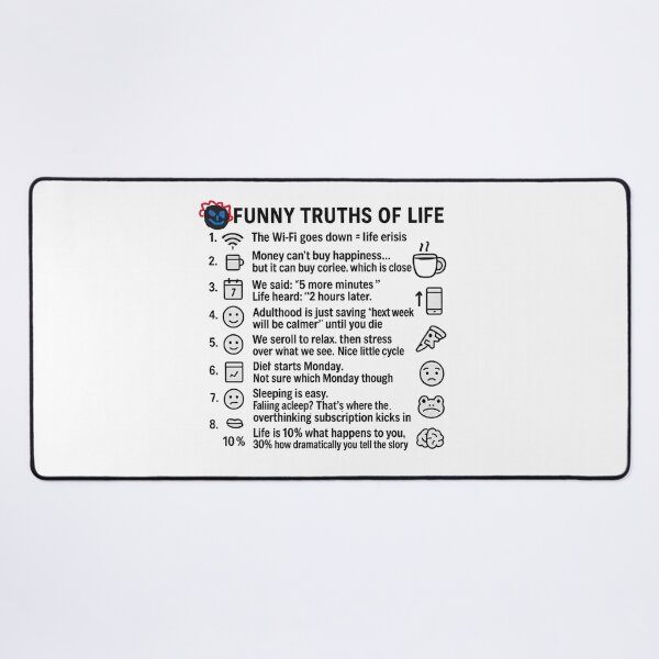 Item preview, Funny Truths of Life | Colorful Snarky Quotes designed and sold by DoodleManArt.