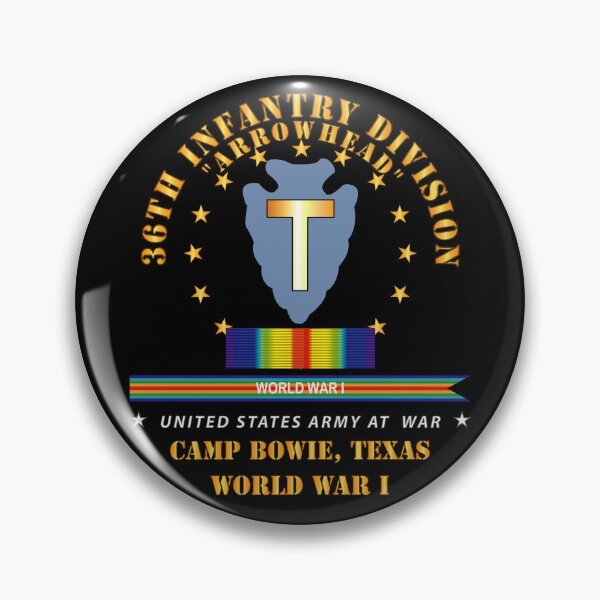 Item preview, Army - 36th Infantry Division - Arrowhead - Camp Bowie TX  w SVC WWI designed and sold by Military Insignia Products.