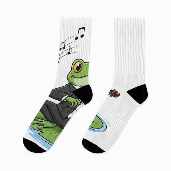 Item preview, Violin Frog – Tuxedo Frog Playing on Lily Pad designed and sold by MzulhilmiZam.