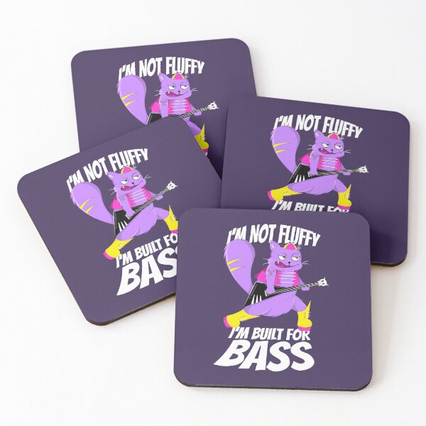Item preview, I’m Not Fluffy I’m Built for Bass – Funny Purple Cat Bass Player  designed and sold by Cat N' Doodles.