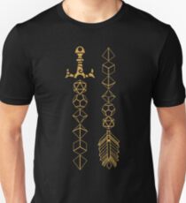 Polyhedral Dice Set Sword and Arrow Tabletop RPG Gaming Unisex T-Shirt