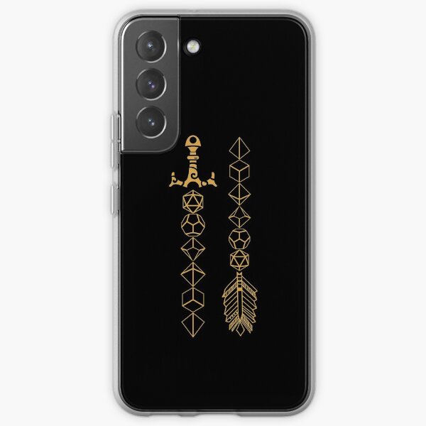 Polyhedral Dice Set Sword and Arrow Tabletop RPG Gaming Samsung Galaxy Soft Case