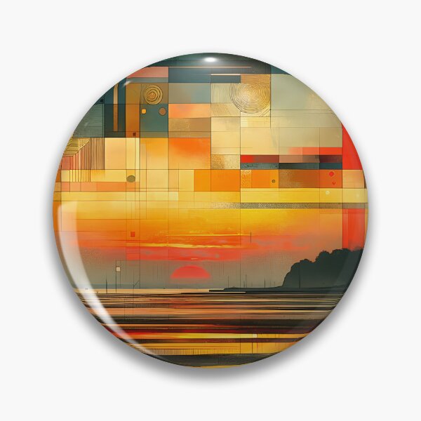 Item preview, Dawn Over the Mudflats | Modern Abstract Sunrise Art designed and sold by Stoneflower-Art.
