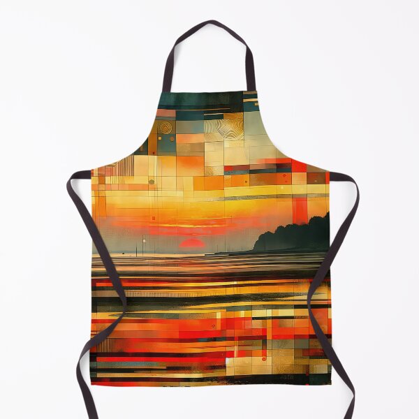 Item preview, Dawn Over the Mudflats | Modern Abstract Sunrise Art designed and sold by Stoneflower-Art.