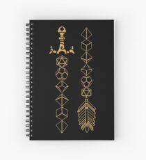 Cuaderno de espiral Juego de dados poliédricos Juego de rol de espada y flecha para mesa