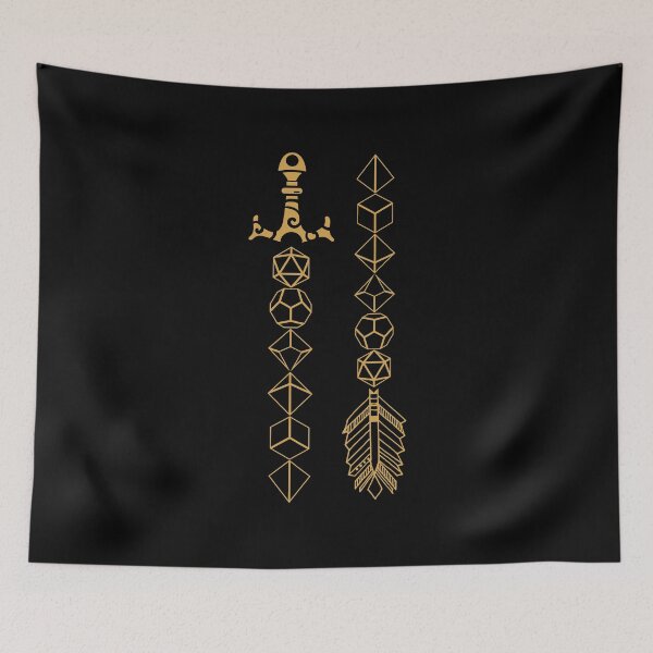 Item preview, Polyhedral Dice Set Sword and Arrow Tabletop RPG Gaming designed and sold by pixeptional.