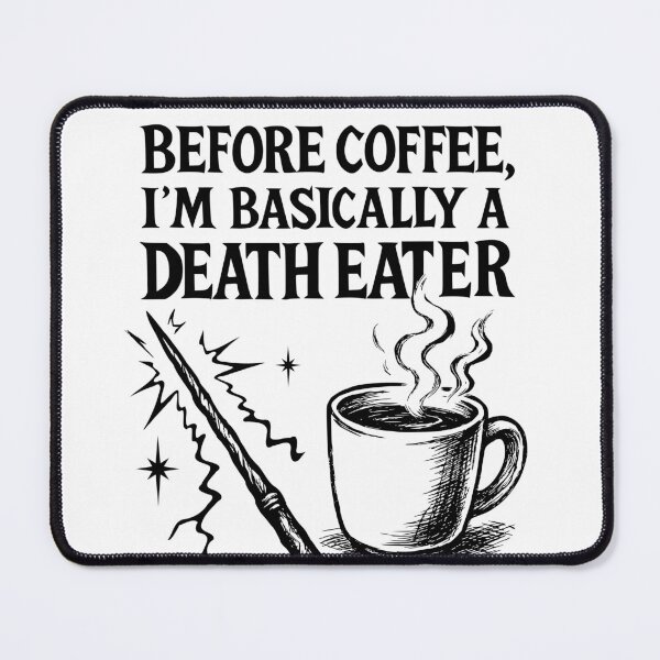 Item preview, Before Coffee, I’m Basically a Death Eater, Funny Wizard Morning T-Shirt designed and sold by All DayTees.