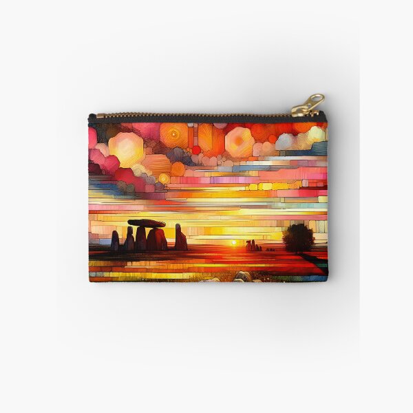 Item preview, Neolithic Light – A Glowing Sunrise Over Ancient Dolmens  designed and sold by Stoneflower-Art.