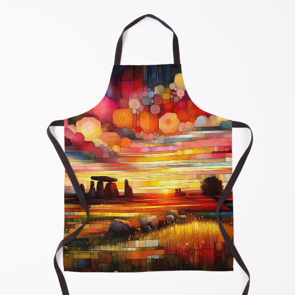 Item preview, Neolithic Light – A Glowing Sunrise Over Ancient Dolmens  designed and sold by Stoneflower-Art.