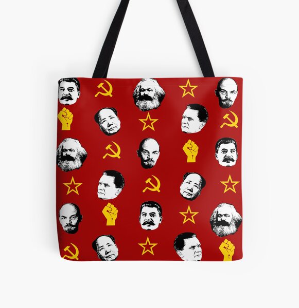 Communist Leaders All Over Print Tote Bag