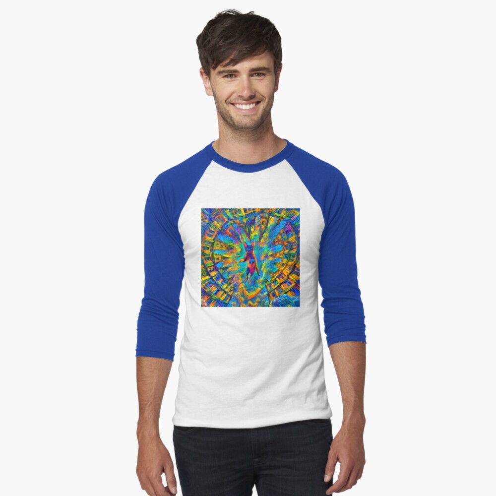 Item preview, Baseball ¾ Sleeve T-Shirt designed and sold by blackhalt.