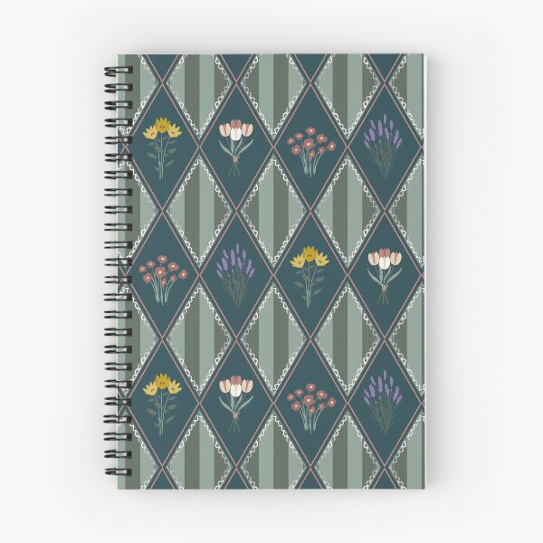 Item preview, Baroque Tiles in Green - Hand-Drawn Floral Diamond Pattern designed and sold by MaxFy0517.