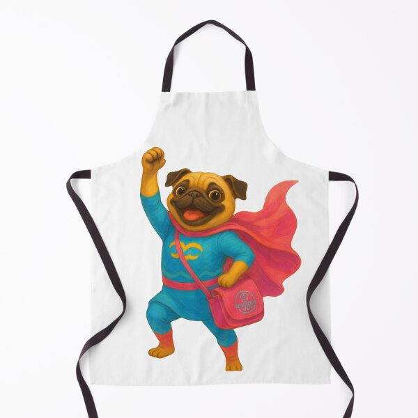 Item preview, “Pug-Man – Superhero with Heart” designed and sold by MitMopsundHerz Rosinchens_Welt.