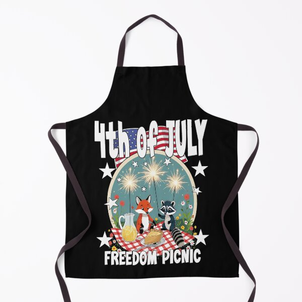 Item preview, 4TH OF JULY FREEDOM PICNIC cute patriotic America loving animals are celebrating Independence Day with fireworks in the park designed and sold by Jt41.
