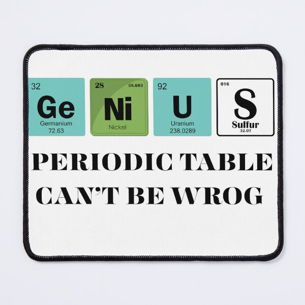 Item preview, Germanium Nickel Uranium – Minimalist Periodic Table Elements Design designed and sold by MOTAS Graphics .