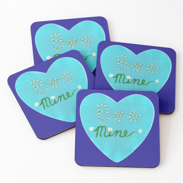 Item preview, Bee Mine Valenties Day Blue Heart designed and sold by DLawsonDesigns.